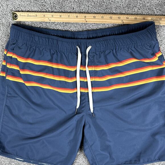 Fair Harbor Swim Trunks Men’s 3XL The Anchor Rainbow 3 Stripe Hybrid Shorts - Picture 5 of 12